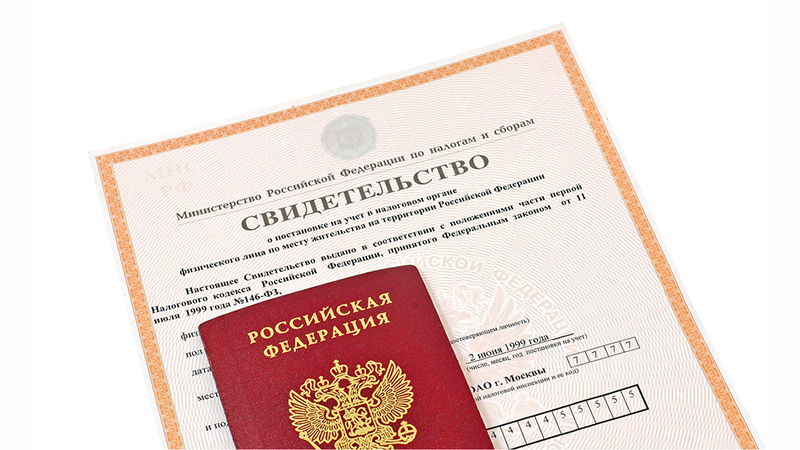 Данные ИНН и паспорта
