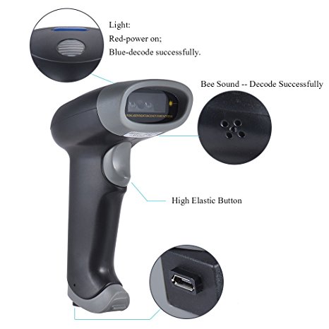 Портативный сканер Aibecy Automatic Barcode Scanner с Алиэкспресс