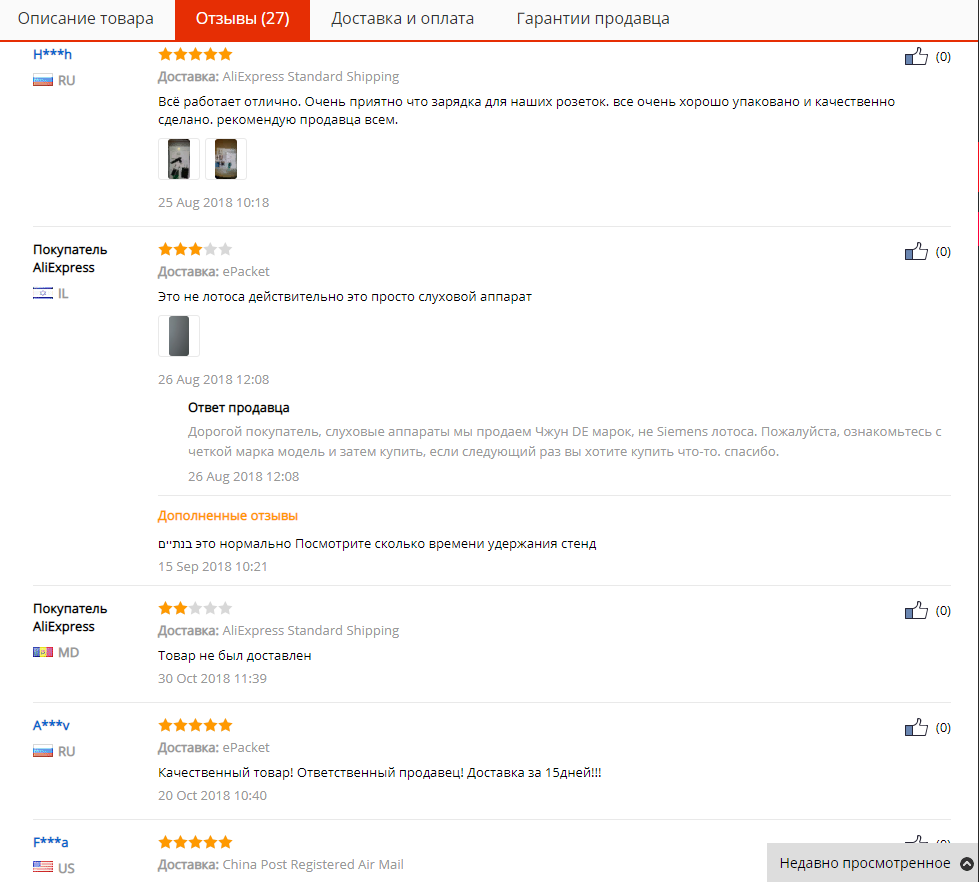 Reviews of hearing aids